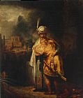 Rembrandt Biblical Scene painting